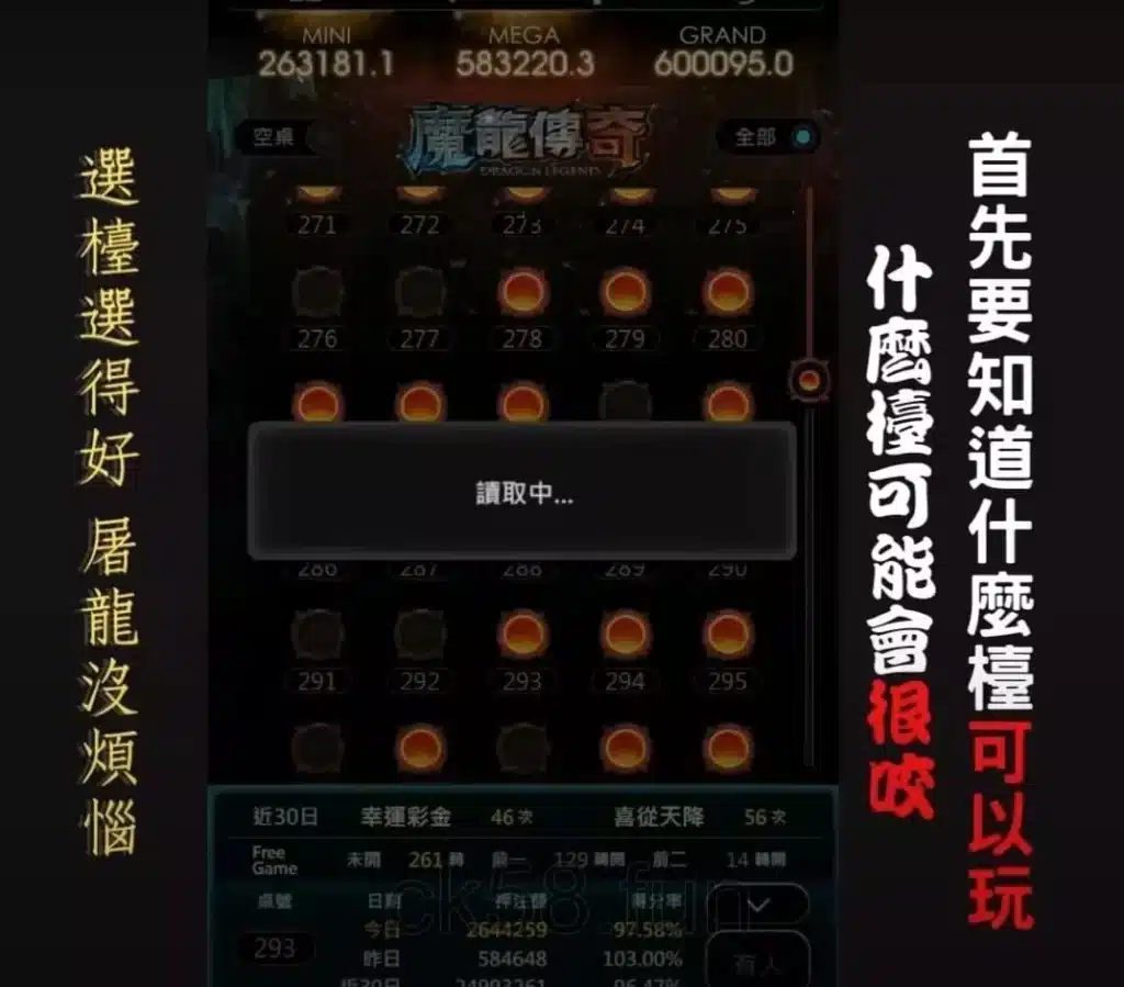 魔龍傳奇破解中，選台決定你獲勝的關鍵