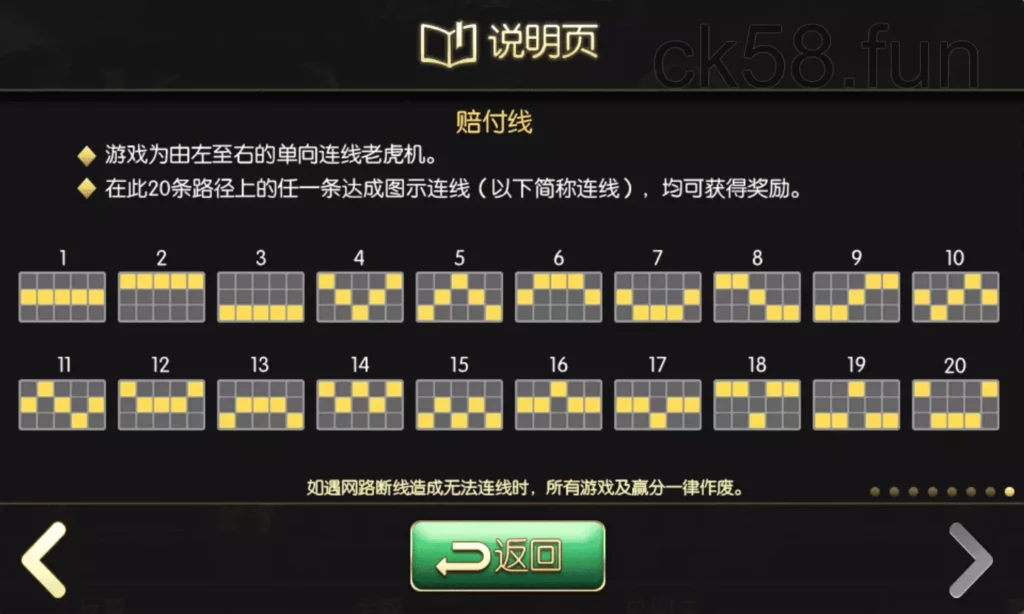 魔龍傳奇賠付線，指定路線享高額賠率